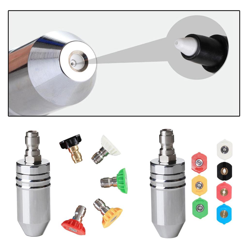Rotating Nozzle for Deck Cleaning, Concrete Patios, Paint Preparation, Sidewalks, Lawn Furniture Ceramic Core Metal with Orifice