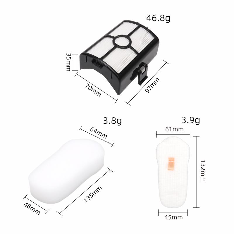 Zestaw filtrów do odkurzaczy Shark serii HZ500 HZ500UKT, HZ500UK, antyalergiczny filtr piankowy i filcowy post-silnikowy, akcesoria