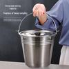 Compact Stainless Steel Bucket with Lid - Multi-purpose for Home and Outdoor Use