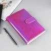 Cute Laser PU Leather DIY Binder Notebook Kawaii Pink Planner Scrapbook Gift Soft Cover Creative School Supplies Journal Diary
