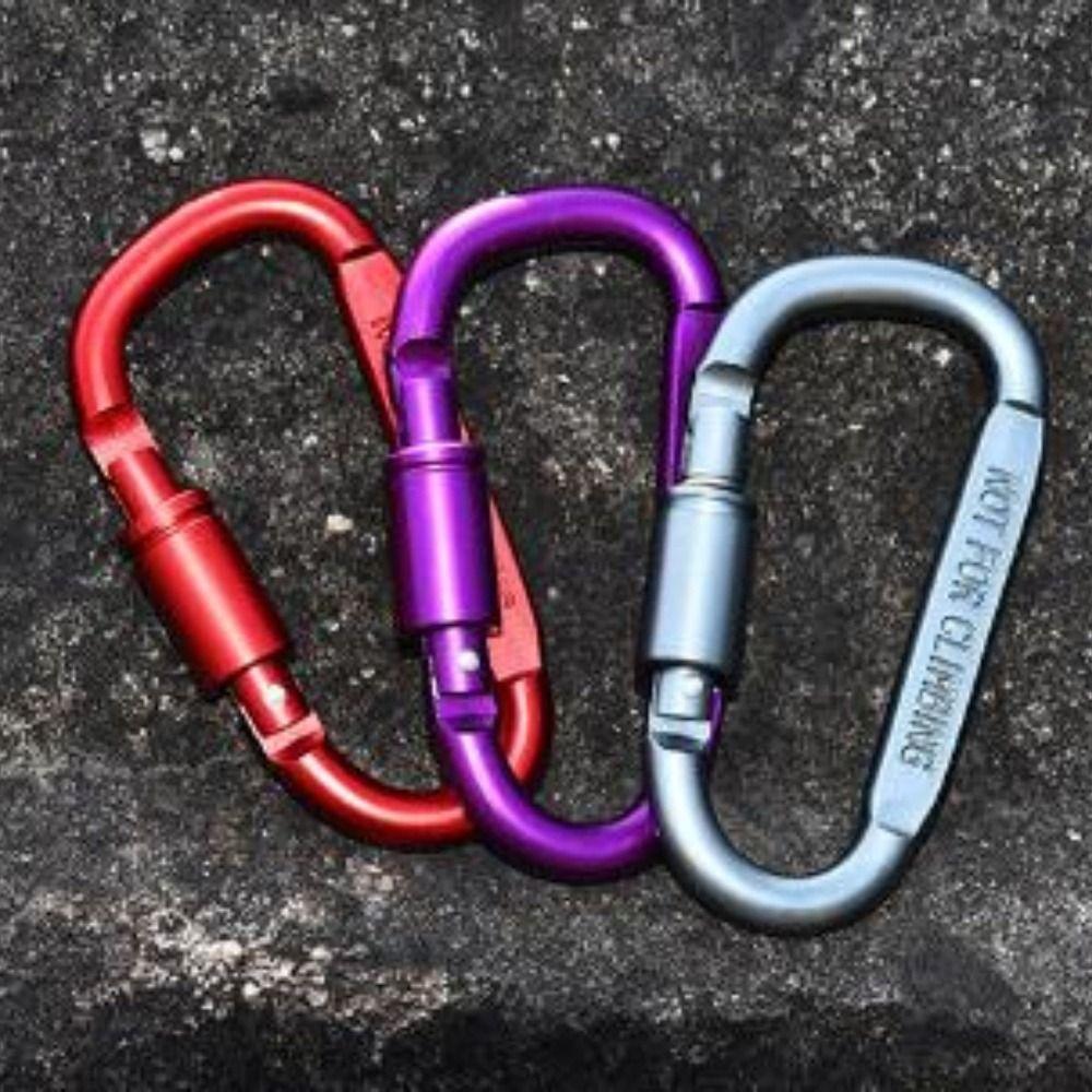 2 ks s pojistkou Venkovní sportovní přezka Hliníková slitina Horolezecké tlačítko Nová bezpečnostní přezka Klíčenka