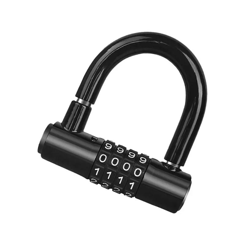 U-förmiges 4-stelliges Zahlenschloss für den Außenbereich, Fitnessstudio, Sicherheitspasswortschloss, Diebstahlschutz, Robust, für Lagerung, Tor, Zaun