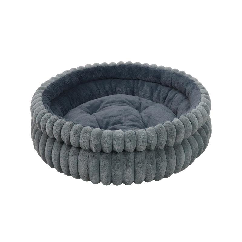 Large Oval Cat Dog Bed Enclosed Warm Winter Pet House for Small Dogs Cats All Seasons