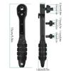 3-in-1 Ratchet Drill Chuck Key With Magnetic Tips Anti-Slip Handle For Quick Bit Changes Home Hand Tools