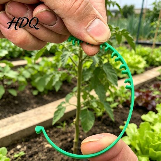 Snap-on Plant Clips Adjustable Fixing Buckles Reusable Clips Plastic Vine Stem Support for Securing Tomatoes Cucumbers Climbing Plants