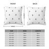 Minimalist Christmas Tree Black Square Pillowcase Polyester Linen Velvet Printed Decorative Throw Pillow Case Bed Cushion 45X45