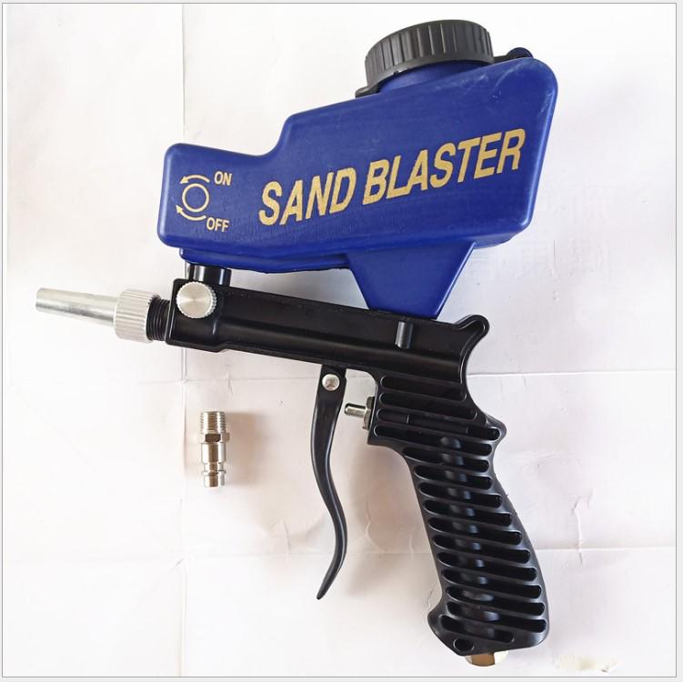 Handheld Portable Pneumatic Sandblasting Gun - Gravity-Feed Dry Sandblaster for Hardware Tools