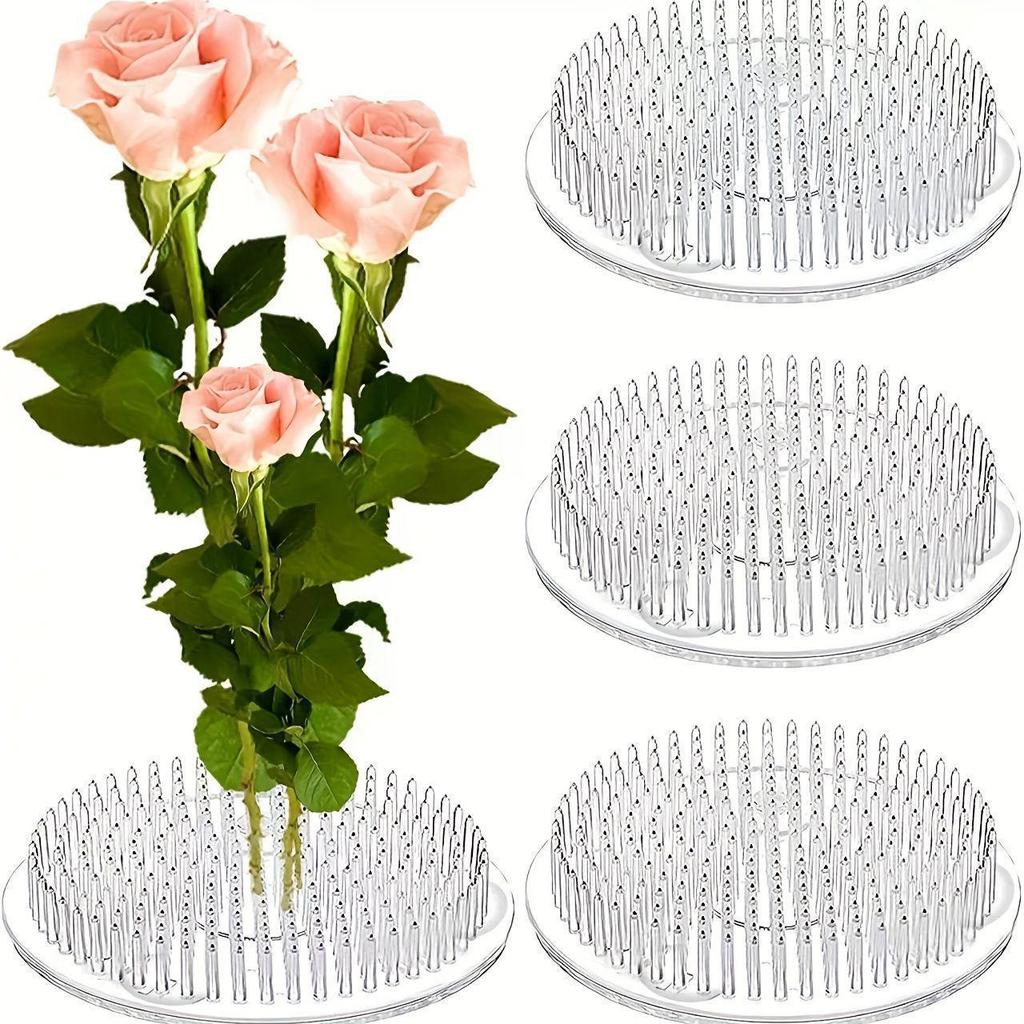 Zen Style Flower Arrangement Kit: Essential Plastic Flower Holders - Set of 3