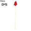 50Pcs Natural Fruit Toothpicks Food Grade Durable Xmas Tree Snowflake Shape Disposable Fruit Sticks