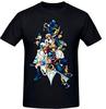 T-shirt Noir Graphique Personnages Kingdom Hearts