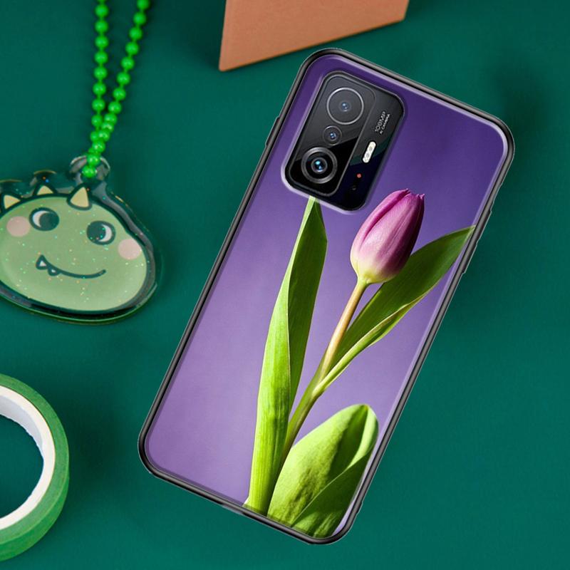 Pouzdro s tulipánovým květem pro POCO F5 X5 X3 Pro X4 F4 GT F3 M5s C40 Cover pro Xiaomi 13 12 Lite 11T 12T Pro 12X