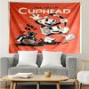 Cuphead Tapestry for Bedroom Aesthetic Classroom Tapestries Wall Hanging for Living Room Dorm Office,Ideal Creative Gift