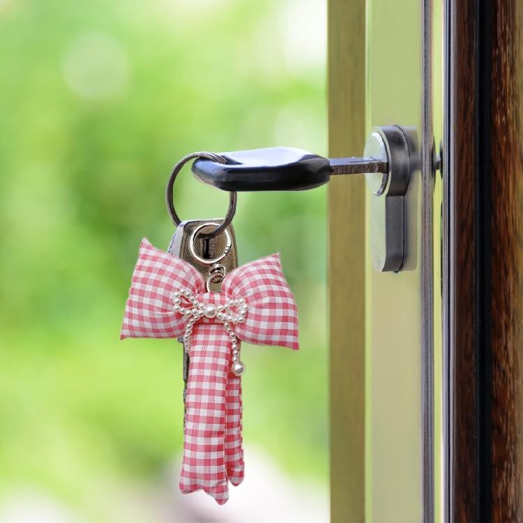 Stylish Bowknot Key Pendant Accessory Phone Charm Keychain Keyring for Women