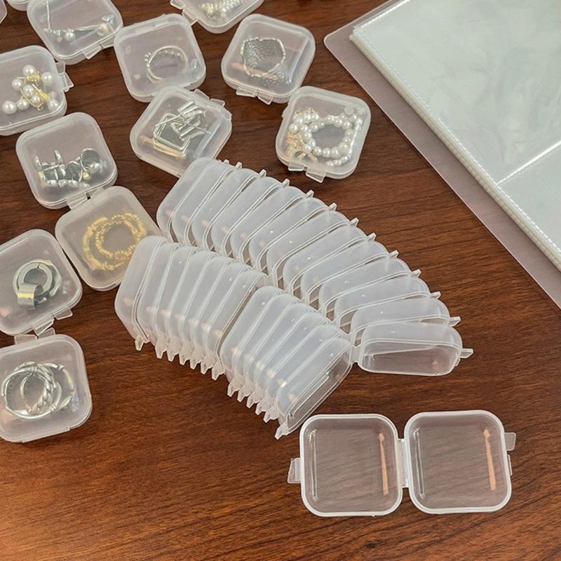 Clear Plastic Mini Square Jewelry Box For Necklaces And Bracelets Lightweight Storage For Daily Use And Gift Packaging