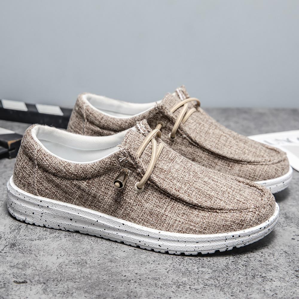 

Дышащие парусиновые кроссовки без шнуровки для мужчин — нескользящая обувь для весны и лета 44 хаки