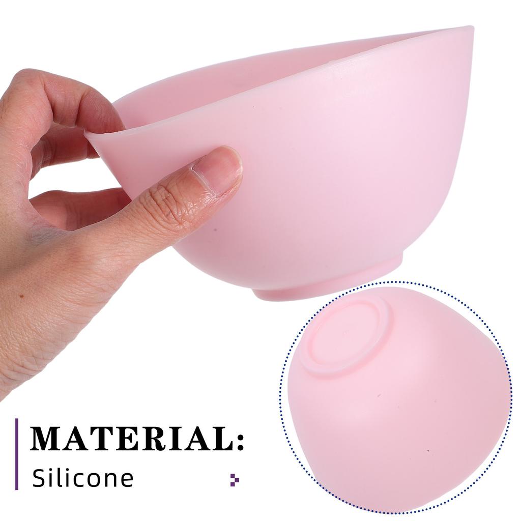 Silicone Bowl Home Use Odorless Anti-Drop 12.5x8cm Facial Mask Mixing Measuring Prep Non-Slip Staging Ingredient Bowl