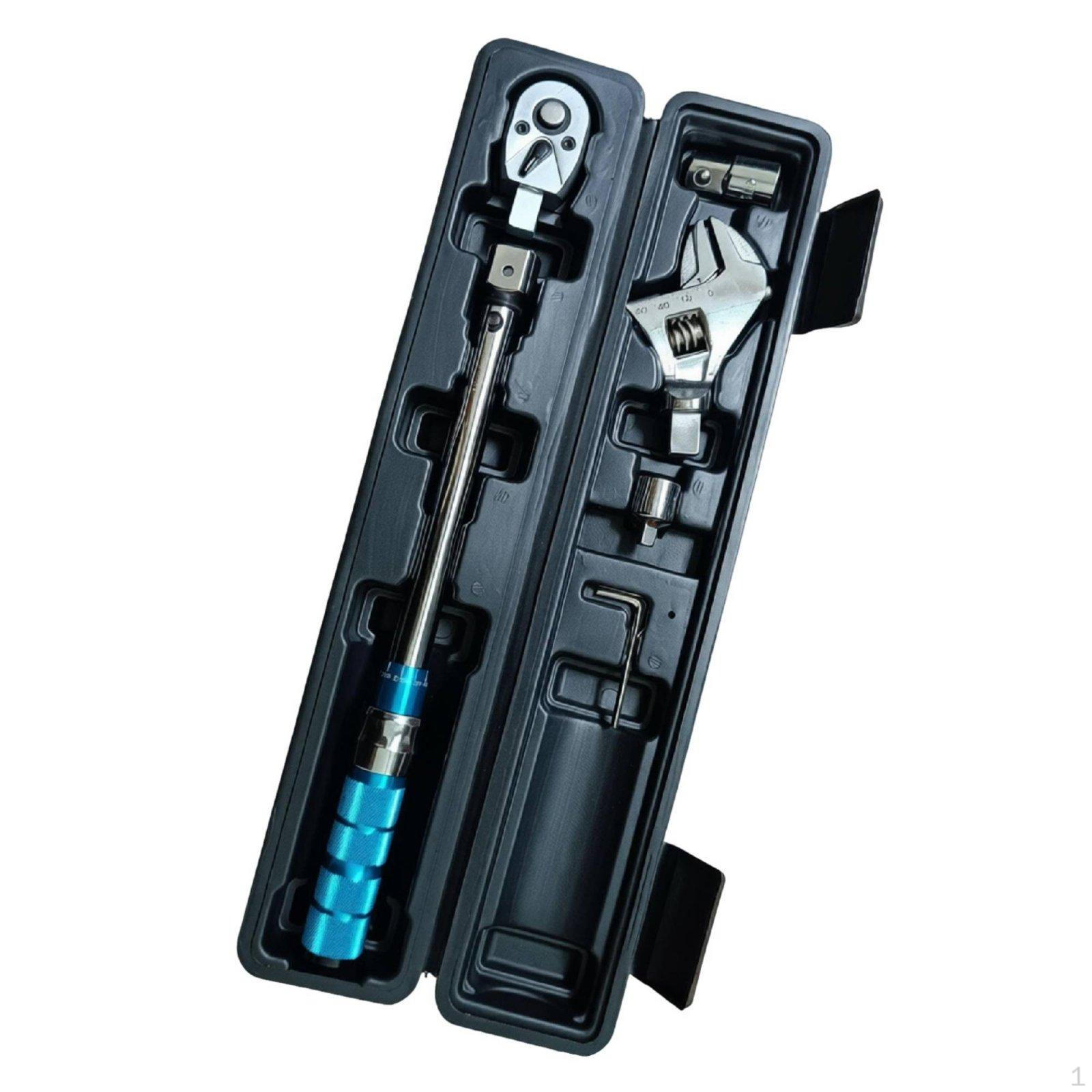Square Drive Force Wrench Set Multifunctional Ratchet Portable Case Hand Tool for