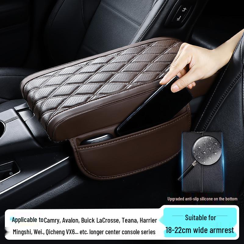 Extra lange 40 cm Armlehnenbox-Auflage für Avalon/Camry - Erhöhungspad mit Taschentuchboxhalter