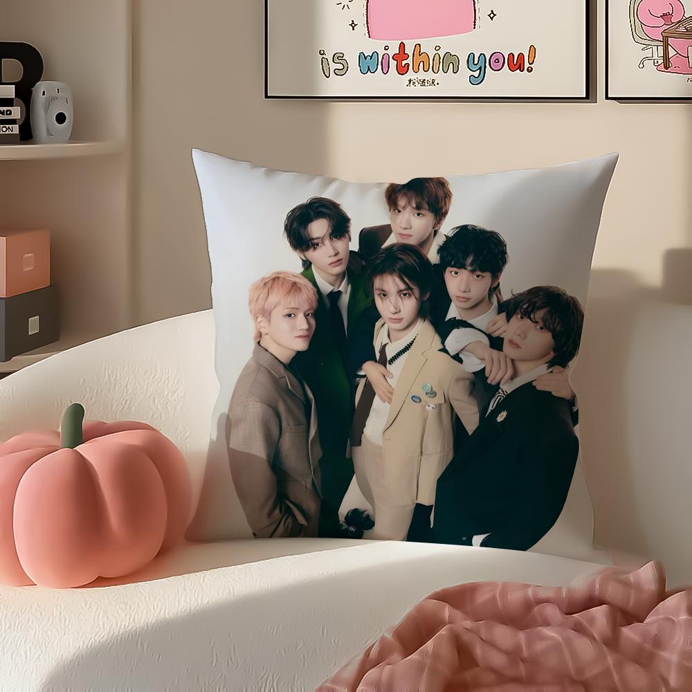 BBOYNEXTDOOR Who Cushion Cover Pillowcase Short Plush Invisible zipper Room Sofa Cushion Cover