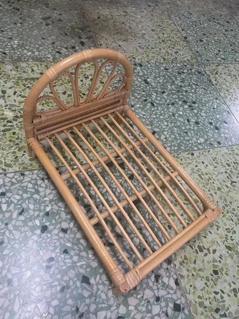1pc Vintage Handmade Basket Newborn Doll Bed Prop Infant Studio Shoot Boys Girls Portrait Photography Basic Practical Gear