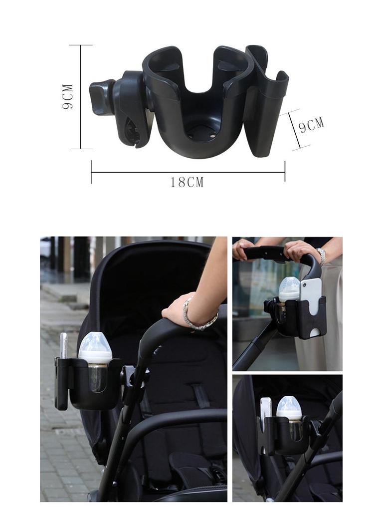 Baby Stroller Cup & Phone Holder - Multi-functional Tray for Water and Milk Bottles