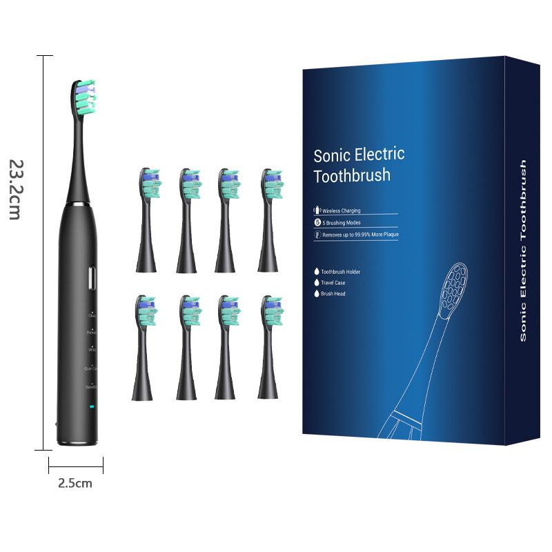 Electric Toothbrush English Neutral Acoustic Wave Scanning Wireless Replaceable Brush Head
