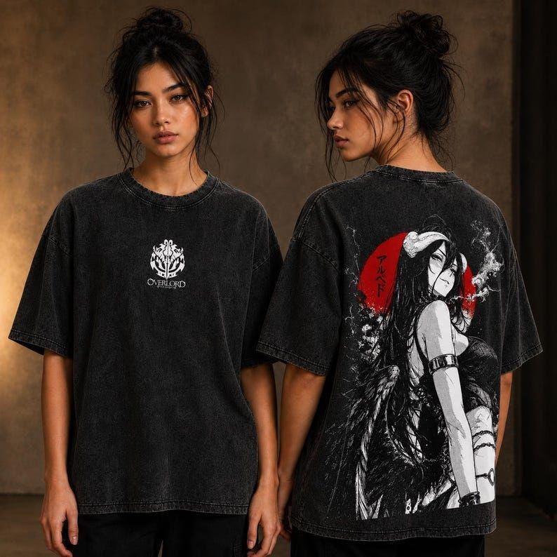 2026 Summer Hot Sale Overlord Albedo Graphic T-shirt Y2K Men Women Harajuku Punk Streetwear Oversized T-shirt