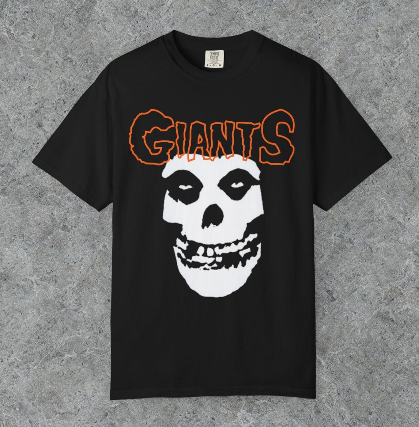 Misfits x SF Giants shirt, halloween san francisco giants shirt skull punk tee S разноцветный