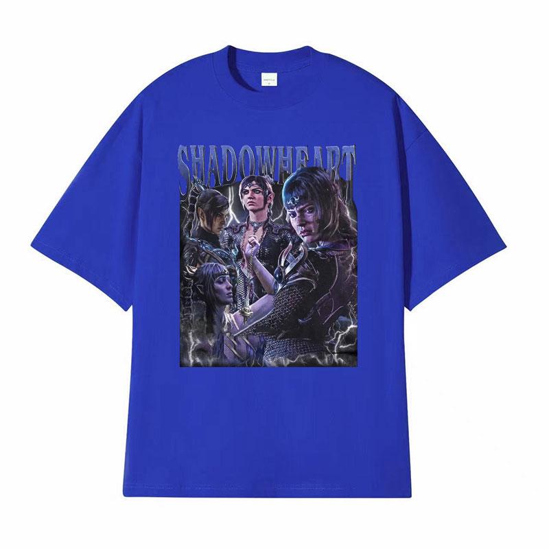 Shadowheart Baldurs Gate 3 Vintage T Shirt Mens Women Clothing Fashion Gothic Tshirts Male Cotton Oversized Tshirt Streetwear