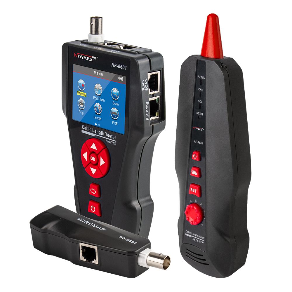 Noyafa NF-8601 Network Cable Tester Ethernet Cable Tracker with PoE/PING Function Measure Length Wiremap Tester