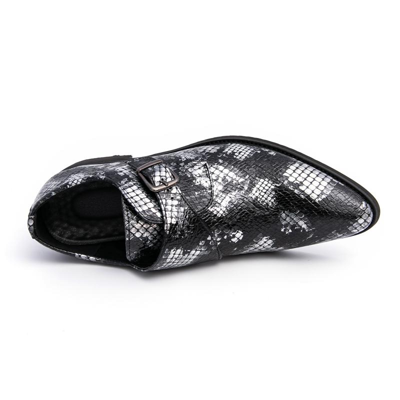 Men Printing Monks Loafers Shoes Wedding Party Shoes Casual Formal Business Leather Dress Prom Nightclub Shoes Plus Size