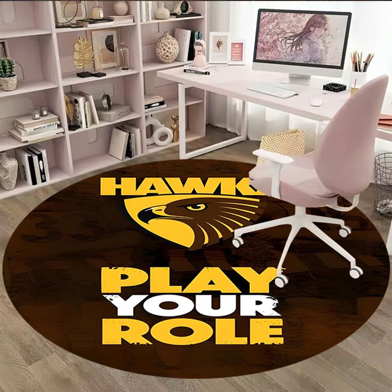 1pc Football Team (21) Print Round Carpet Chair Round Carpet Suitable for Bedroom Living Room Home Decorative Carpet