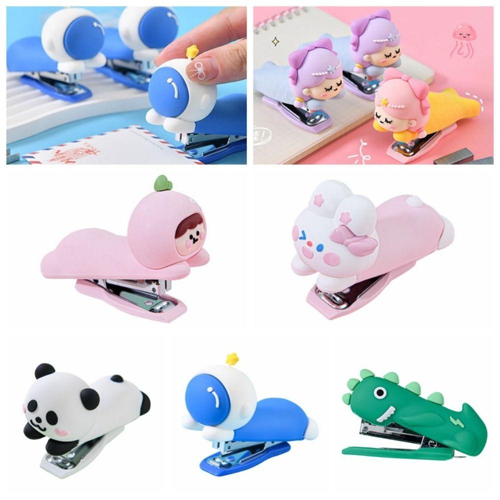 Use 10# Staples Stapler Panda/Astronaut/Dinosaur Stapling Machine  Bookbinding Supplies