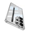 Samsung S26 Ultra Transparent Air Cushion Phone Case with Pen Slot - Ultra-thin, Solid Color, Anti-fall Protective Cover
