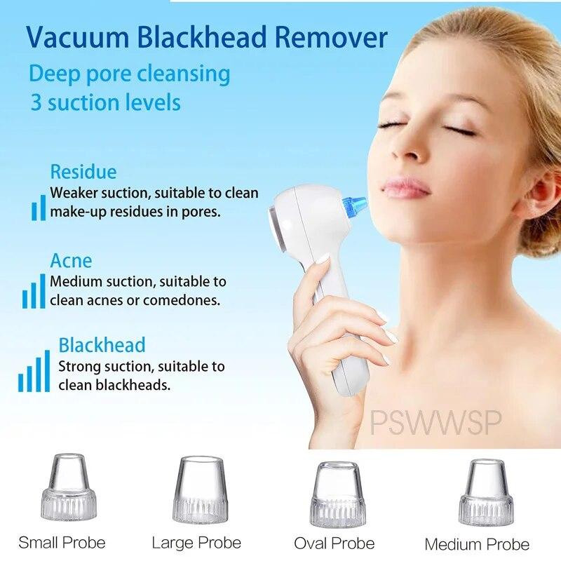 Electric Facial Cleansing Brush Blackhead Remover Pore Vacuum Cleaner Deep Cleaning Face Care Black Head Removal Machine