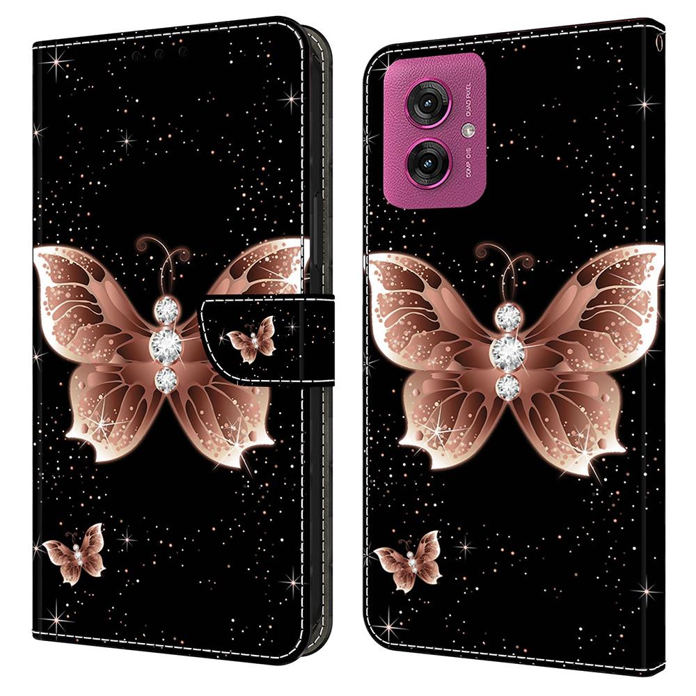 For Motorola Moto G55 5G Case 3D Pattern PU Leather Wallet Phone Cover with Stand