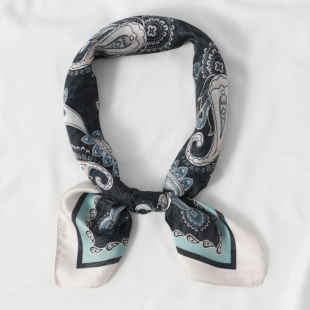 Cross-Border 70cm Silk Cashew Print Scarf - Autumn/Winter Women's Fashion Headscarf