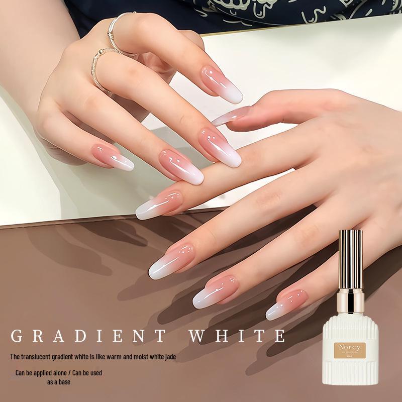 2025 Trendy Translucent Milky White Nail Gel – Eggshell Jelly Effect