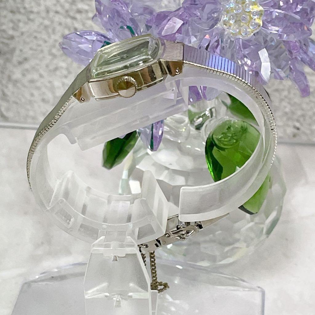 Used Seiko Women's Watch Green Dial Cut Glass Manual Wind #t83