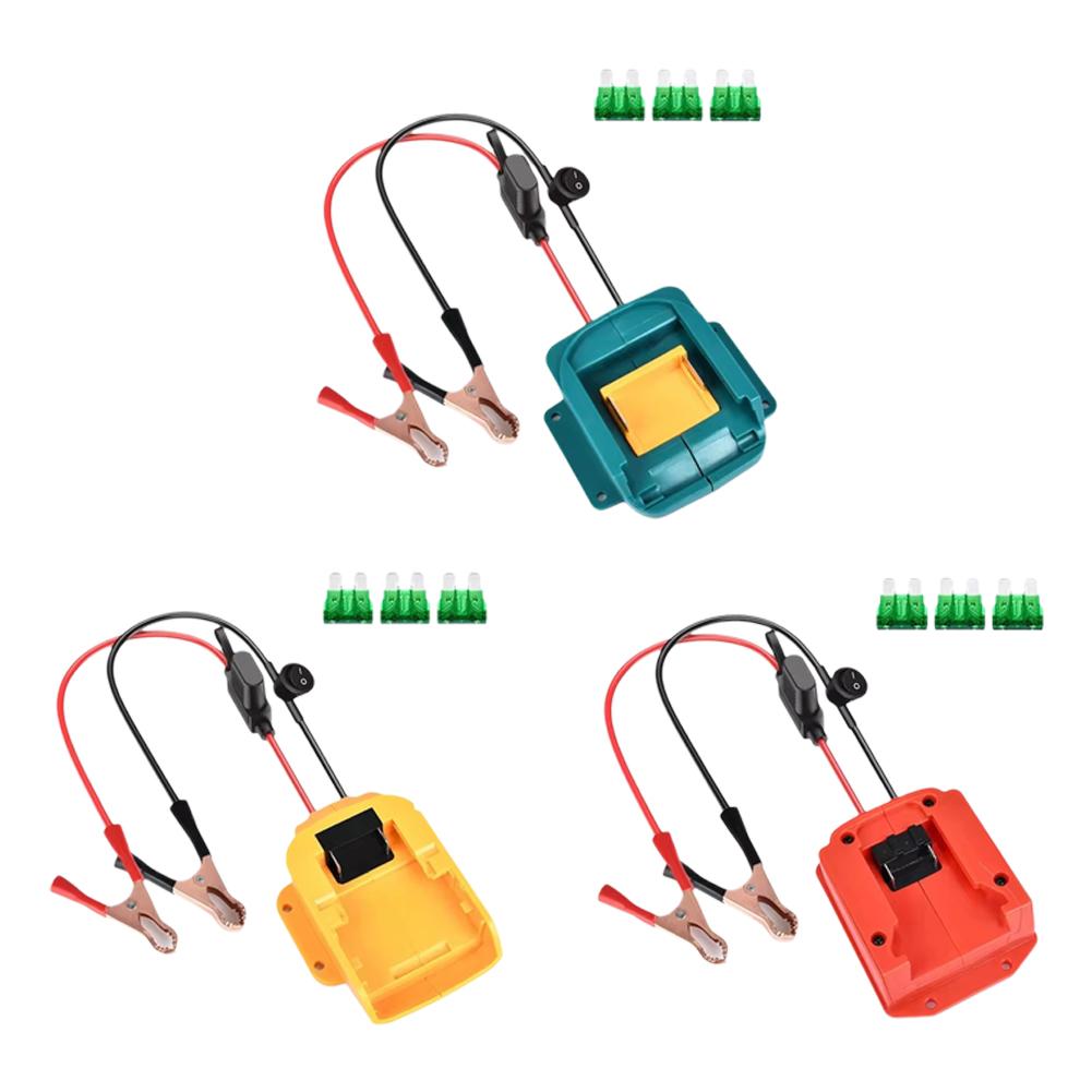 Car Jumper Cables for Makita/Milwaukee 18V 20V Li-ion Batteries Auto Accessories Adapter Car Supercharger Cables