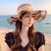 Summer New Hat Women's Streamer Breathable Straw Hat Travel Travel Sunscreen Sun Hat Big Edge Sun Hat Tide