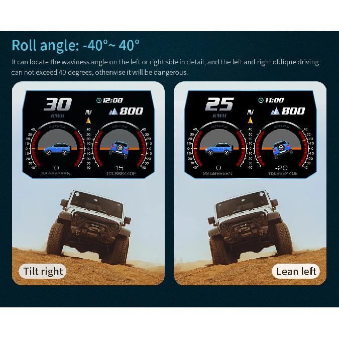 OBD + GPS P24 HUD Car OBD Head Up Display on Board Computer Digital Speedometer Water Temp Fuel Consumption Slope Meter