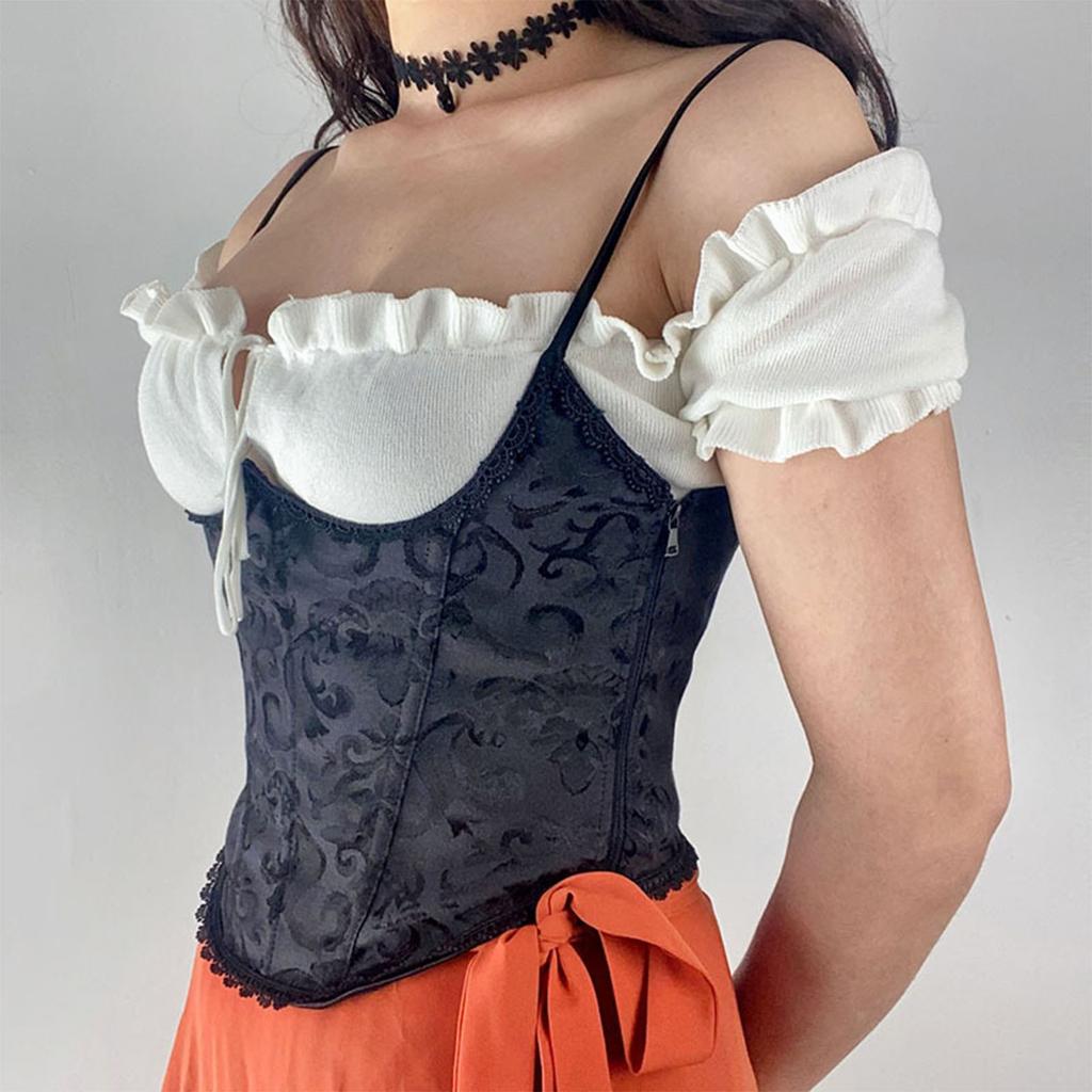 Entrenador de Cintura de Color Sólido Elegante Corsé para Mujer Camiseta Moldeador Corporal Faja Reductor Extensor Streetwear Decoraciones para la Cintura