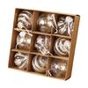 9PCS 8CM Christmas Balls Decorations Champagne White Xmas Tree Hanging Ornaments Pendant 2025 New Year Party Home Decor Navidad