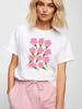 Unisex T‑shirt Butterfly Line Art Floral Flower Vintage Book Heart Graphic Tee Crew Neck Short Sleeve Casual Daily Print Top
