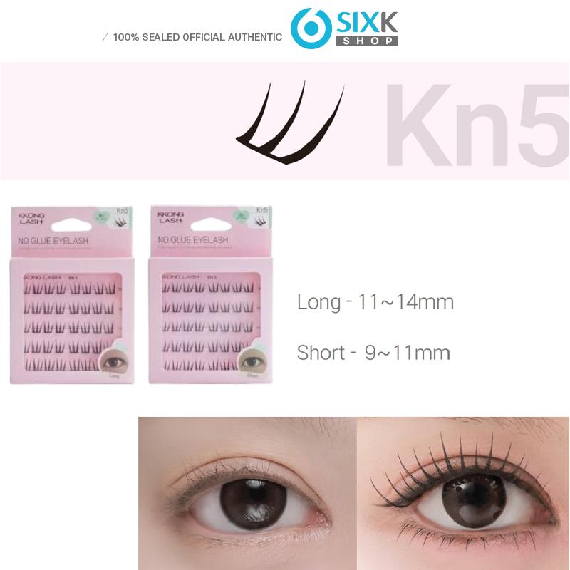 Korean No Glue Eyelashes Set – Soft Wispy Idol Look / KPOP Beauty Kit + Tweezers & Case