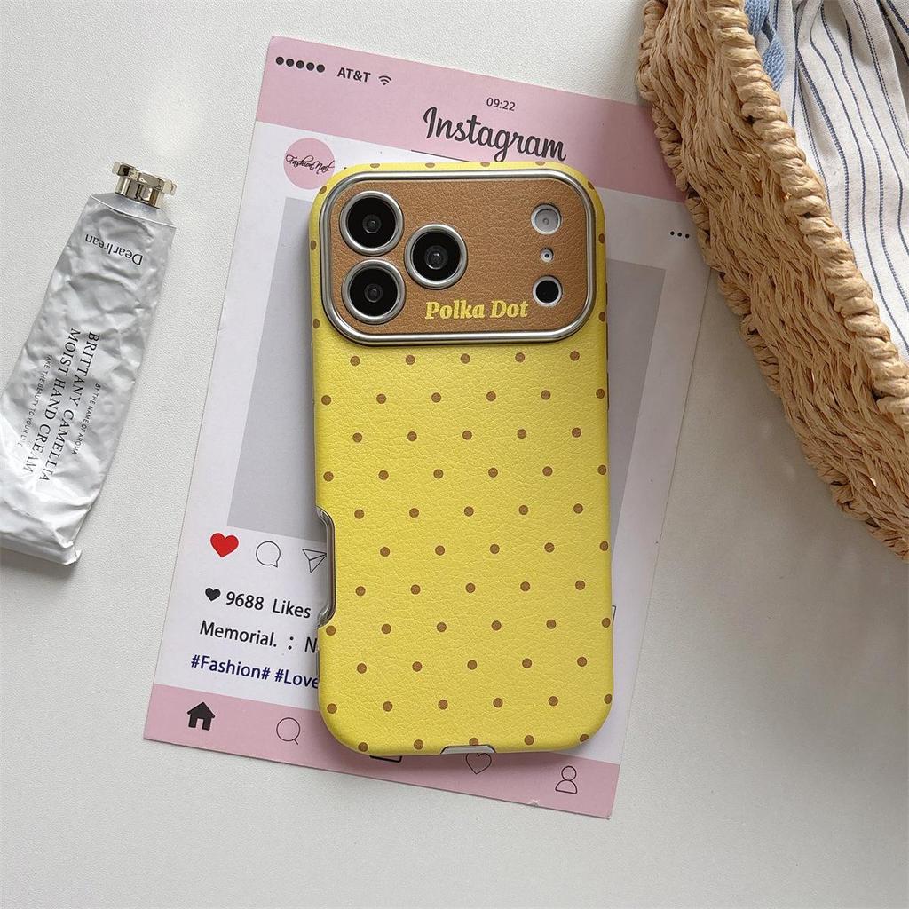 Large Window Color Polka Dot iPhone 15/14 Compatible, 17/16 PRO MAX Drop-proof Case
