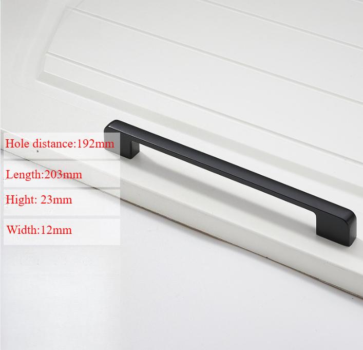 1/5pcs Black Cabinet Handles Solid Kitchen Cupboard Pulls Drawer Knobs Furniture Hardware Cabinet Pulls Cupboard Handles Knobs