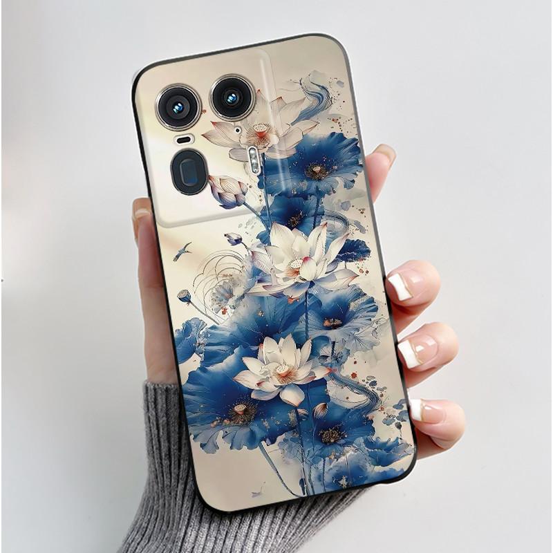 Soft Casing For Motorola Moto Edge 50 Ultra 5G Phone Case Black Matte Silicone Aesthetic Luxury Cute Cool Boys Girls Back Cover