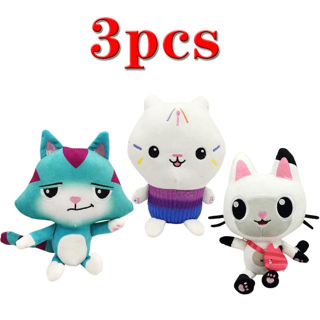 25cm 7-teiliges Gabby's Puppenhaus Plüschtier Zeichentrick-Stofftier Meerjungfrauenkatze Meerjungfrauen-Plüschpuppe Weihnachtsgeschenk für Kinder